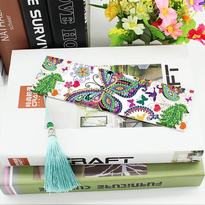 2pcs Diamond Painting Bookmark DIY Special Shaped Drill Animal Tassel Craft