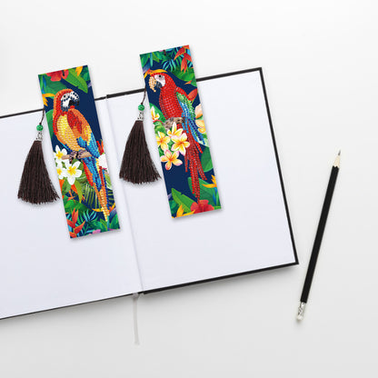 2pcs Diamond Painting Bookmark DIY Special Shaped Drill Animal Tassel Craft