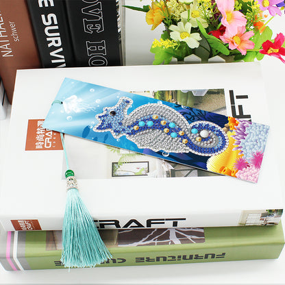 2pcs Diamond Painting Bookmark DIY Special Shaped Drill Animal Tassel Craft