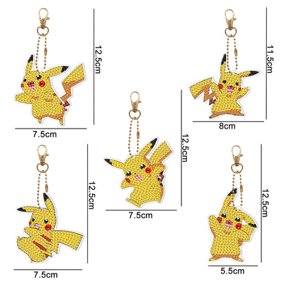 DIY Full Special-shaped Diamond Painting Keychain Cartoon Animal Keyring