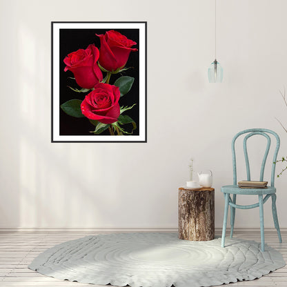 Red Roses - Full Round Drill Diamond Painting 30*40CM