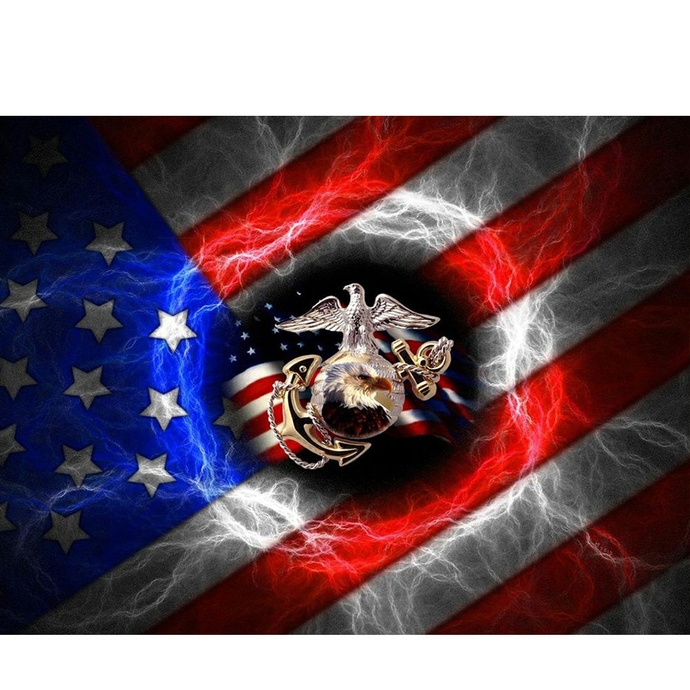 US Flag - Full Round Drill Diamond Painting 40*30CM