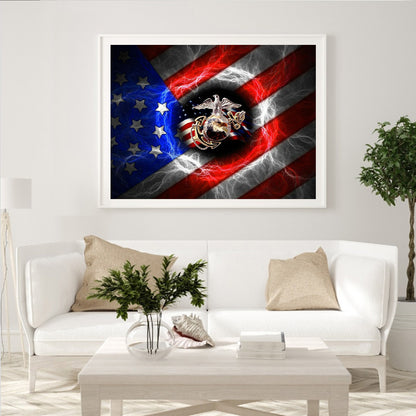 US Flag - Full Round Drill Diamond Painting 40*30CM