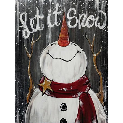 Snowman - Full Round Drill Diamond Painting 30*40CM