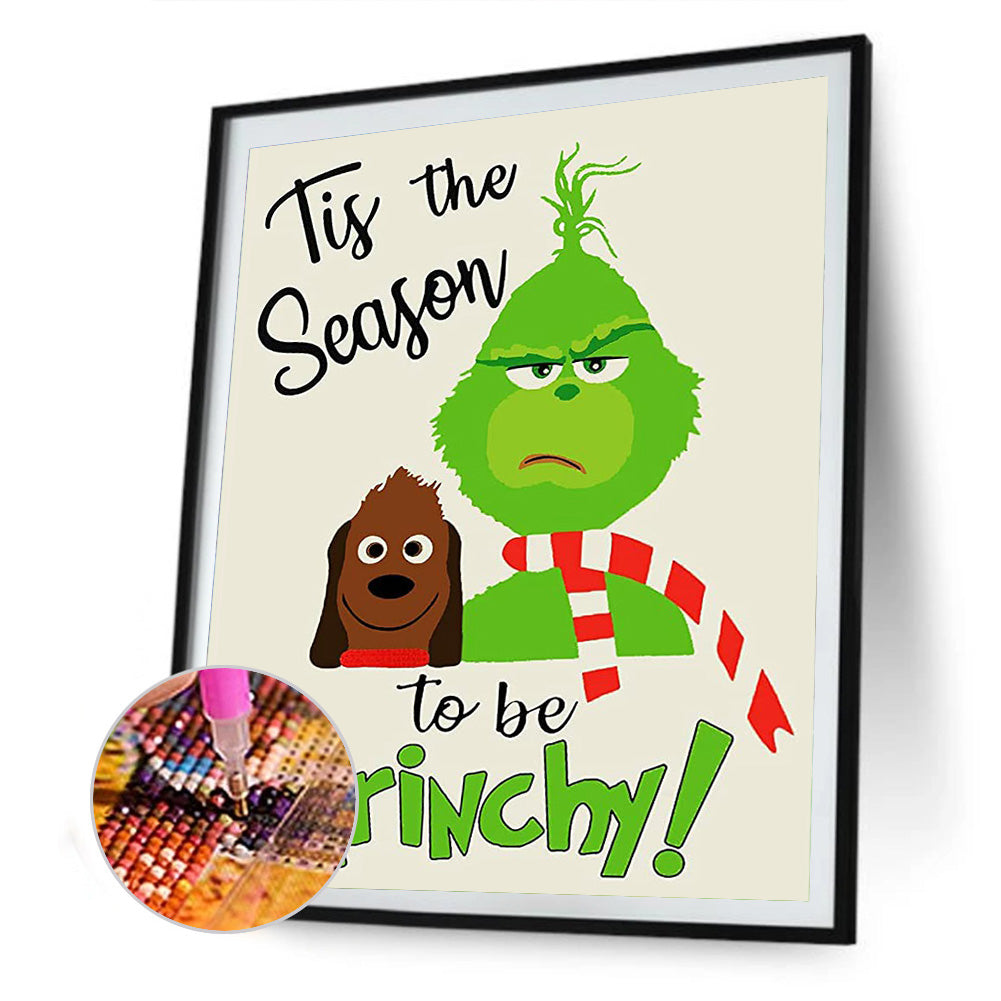 Cartoon Grinch - Full Round Drill Diamond Painting 30*40CM