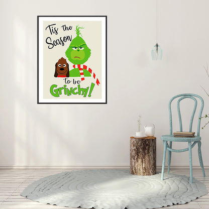 Cartoon Grinch - Full Round Drill Diamond Painting 30*40CM
