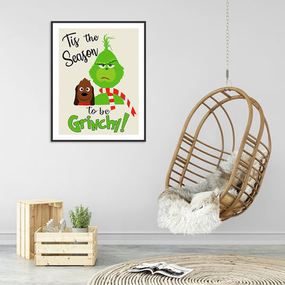 Cartoon Grinch - Full Round Drill Diamond Painting 30*40CM