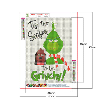 Cartoon Grinch - Full Round Drill Diamond Painting 30*40CM