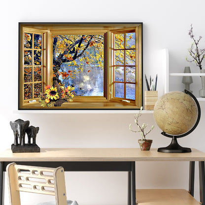 Window View - Full Round Drill Diamond Painting 40*30CM