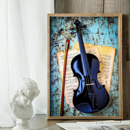 Violin - Full Round Drill Diamond Painting 30*40CM