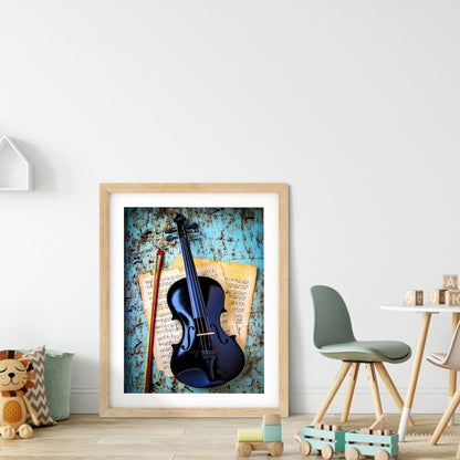 Violin - Full Round Drill Diamond Painting 30*40CM
