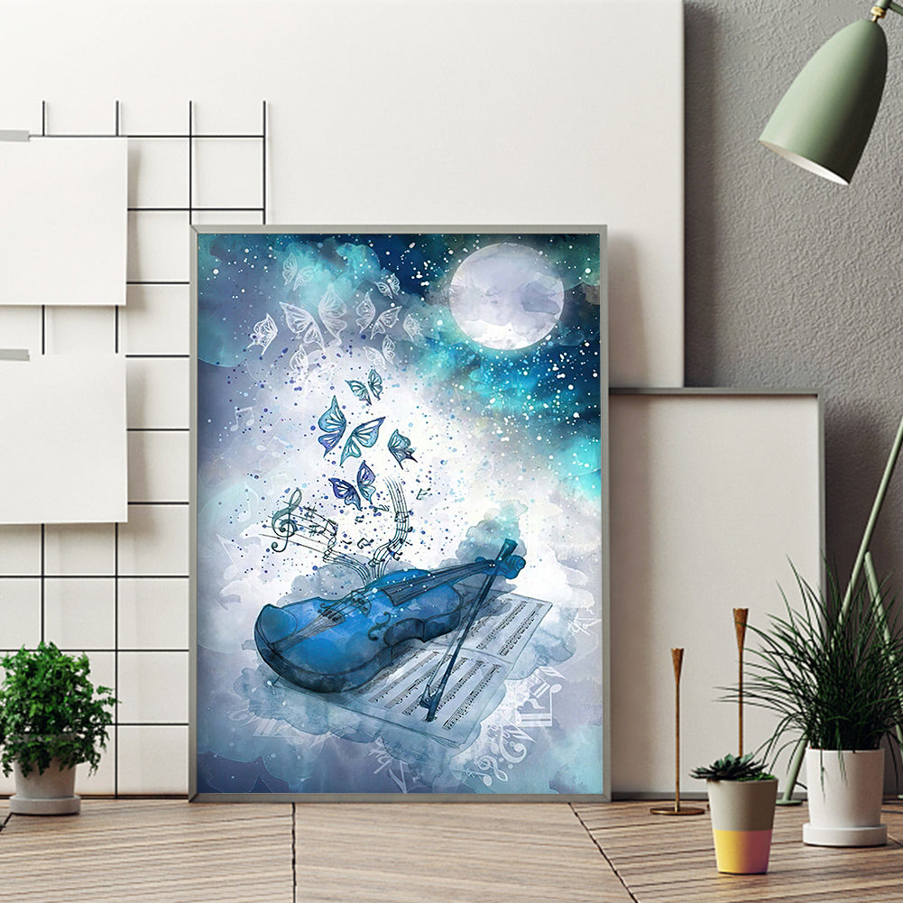 Violin - Full Round Drill Diamond Painting 30*40CM