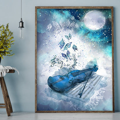 Violin - Full Round Drill Diamond Painting 30*40CM