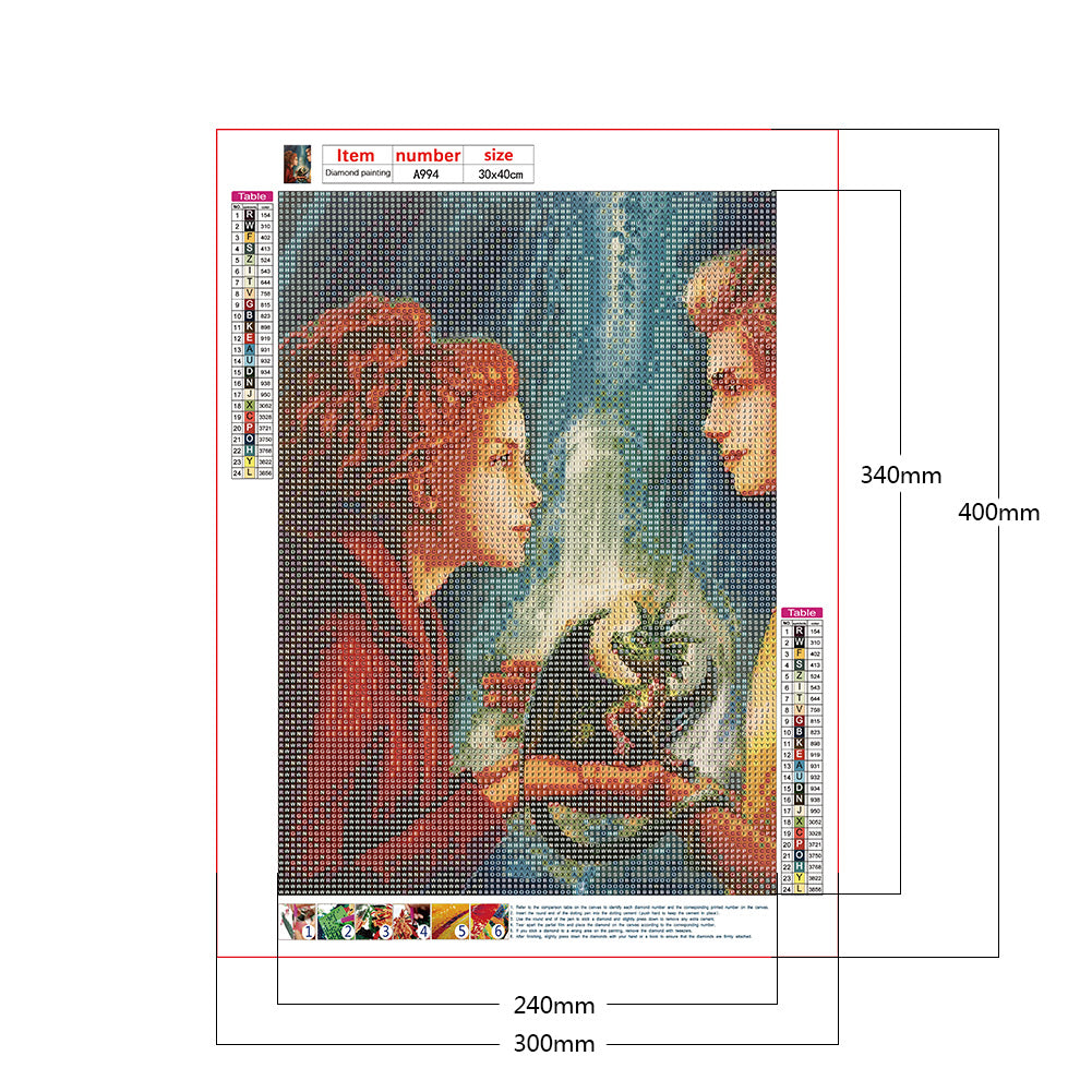 Cartoon Drama - Full Round Drill Diamond Painting 30*40CM