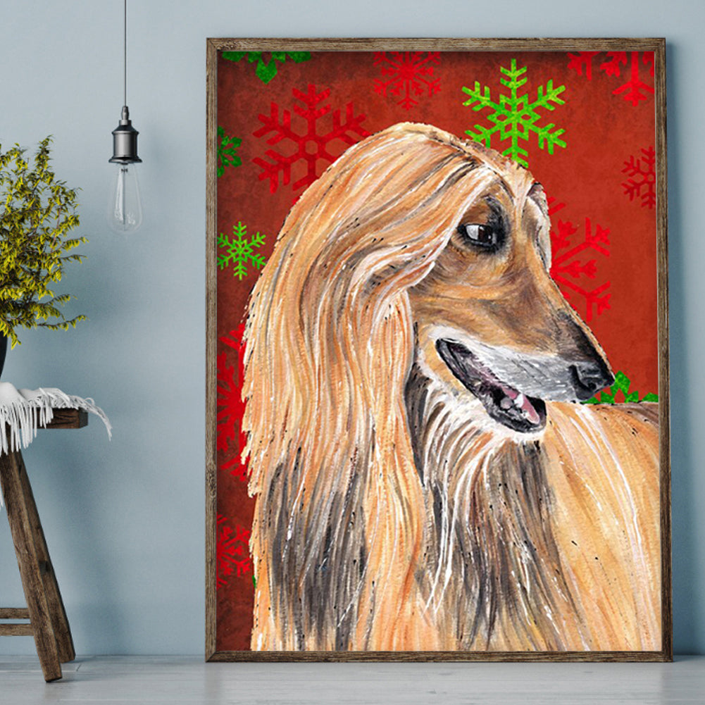 Christmas Dog - Full Round Drill Diamond Painting 30*40CM