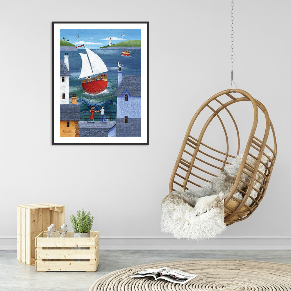 Childhood Seascape - Full Round Drill Diamond Painting 30*40CM