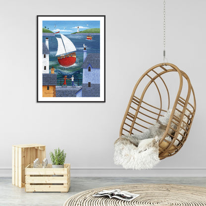 Childhood Seascape - Full Round Drill Diamond Painting 30*40CM
