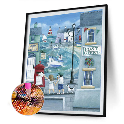 Childhood Seascape - Full Round Drill Diamond Painting 30*40CM