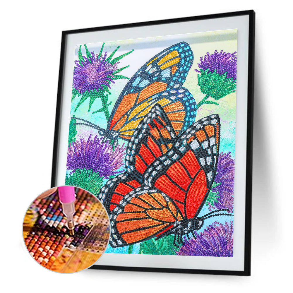 Bird Butterfly - Special Shaped Drill Diamond Painting 30*40CM