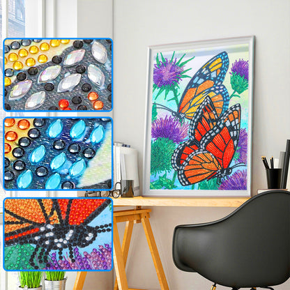 Bird Butterfly - Special Shaped Drill Diamond Painting 30*40CM