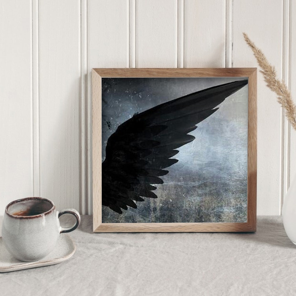 Black Wing - Full Round Drill Diamond Painting 40*40CM