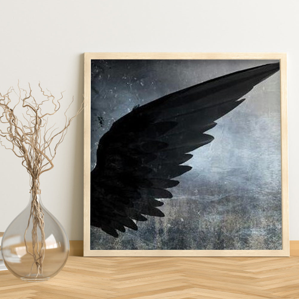 Black Wing - Full Round Drill Diamond Painting 40*40CM