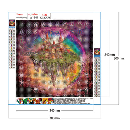 Rainbow Castle - Full Round Drill Diamond Painting 30*30CM