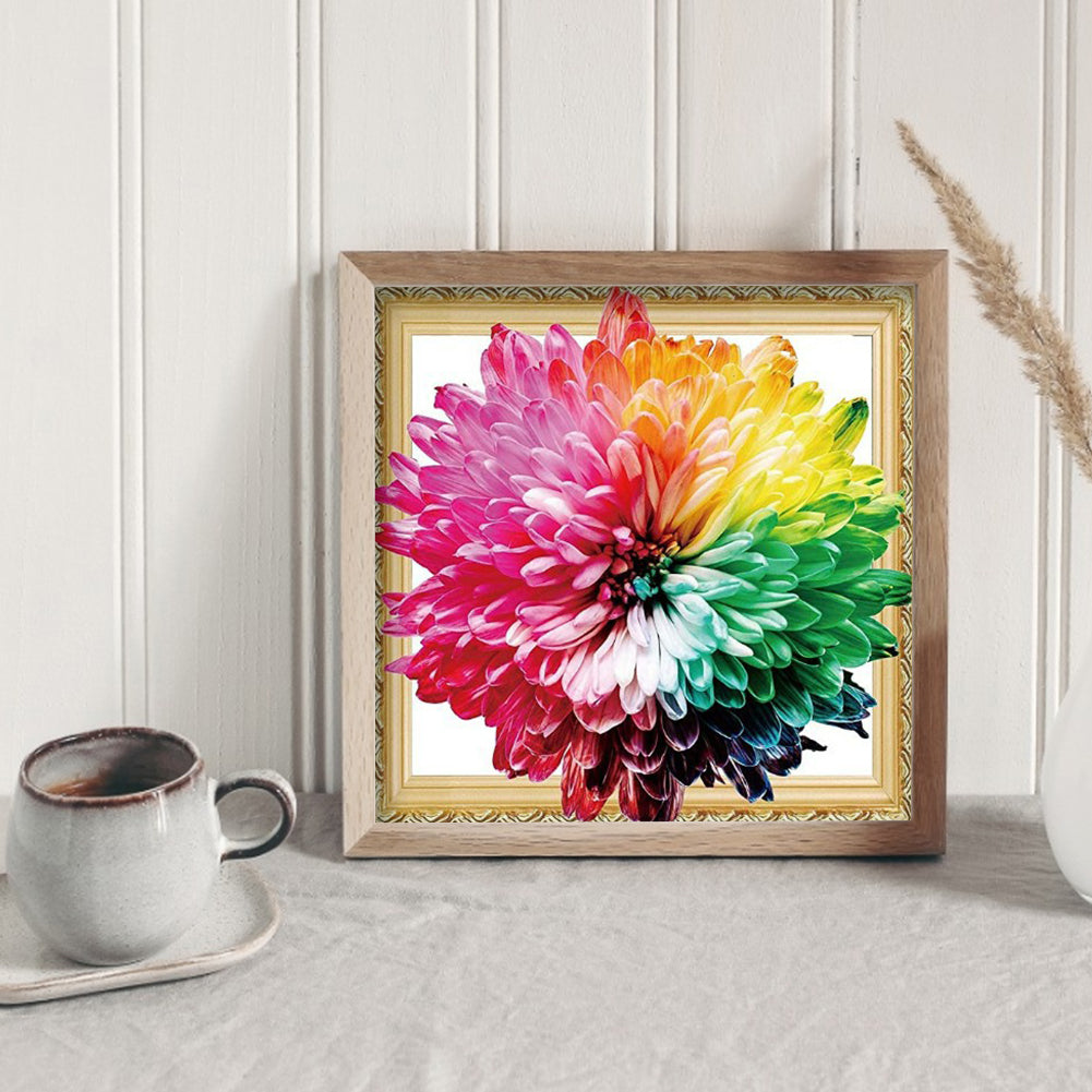 Rainbow Flower - Full Round Drill Diamond Painting 30*30CM