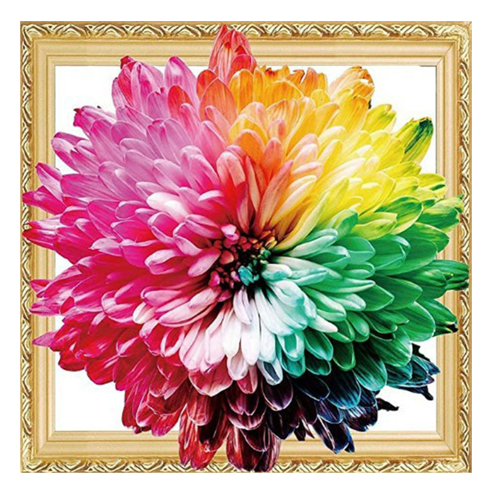 Rainbow Flower - Full Round Drill Diamond Painting 30*30CM