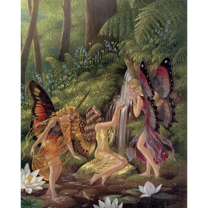 Butterfly Fairy - Full Round Drill Diamond Painting 40*50CM