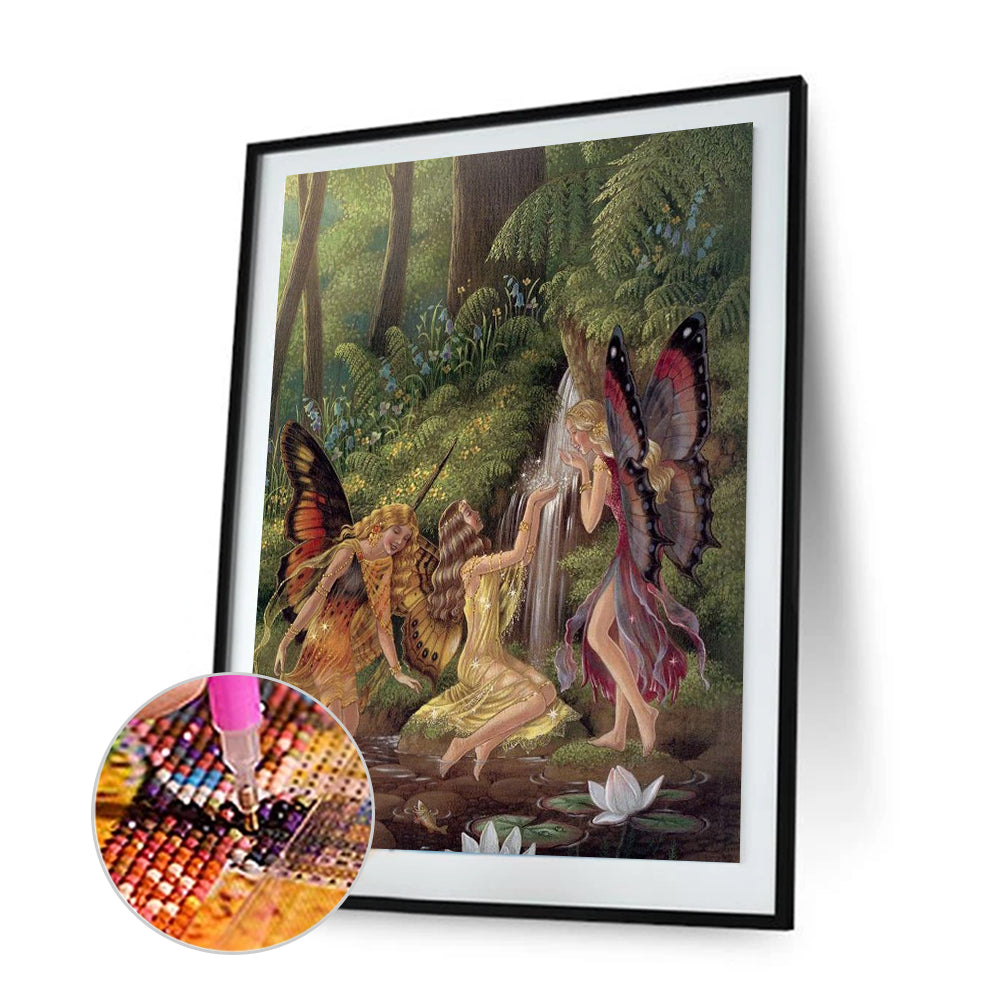 Butterfly Fairy - Full Round Drill Diamond Painting 40*50CM