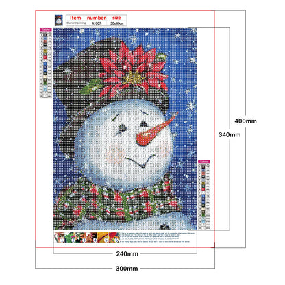 Shy Snowman - Full Round Drill Diamond Painting 30*40CM