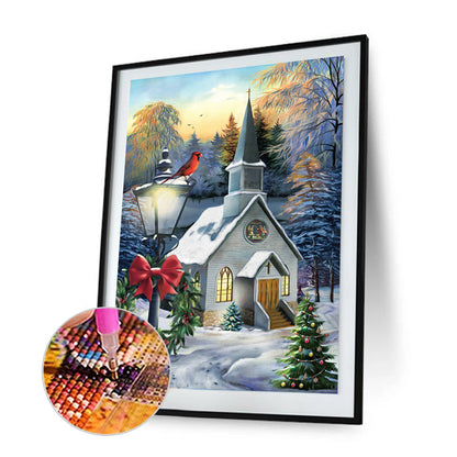 Church Scenery - Full Round Drill Diamond Painting 30*40CM