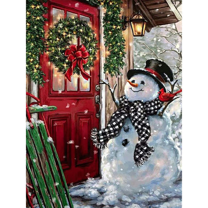 Snowman - Full Round Drill Diamond Painting 30*40CM