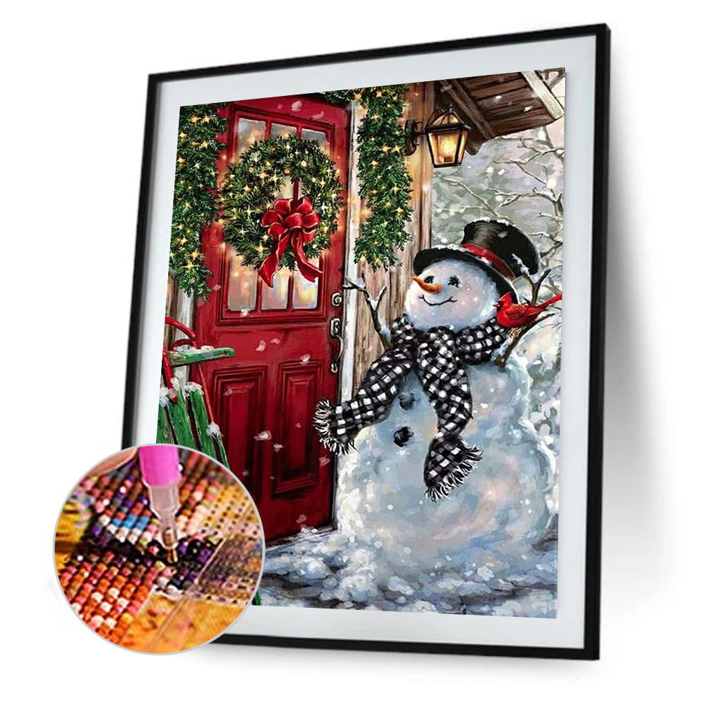 Snowman - Full Round Drill Diamond Painting 30*40CM