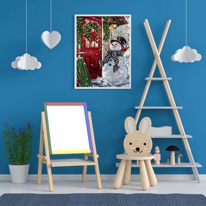 Snowman - Full Round Drill Diamond Painting 30*40CM