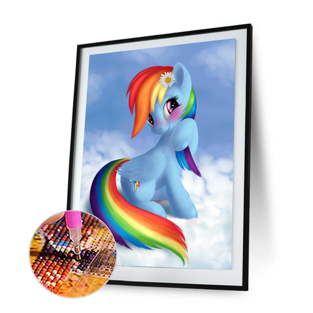 Cartoon Unicorn - Full Round Drill Diamond Painting 30*40CM