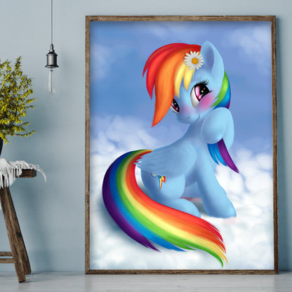 Cartoon Unicorn - Full Round Drill Diamond Painting 30*40CM