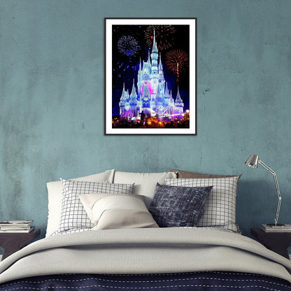 Fireworks Castle - Special Shaped Drill Diamond Painting 40*50CM