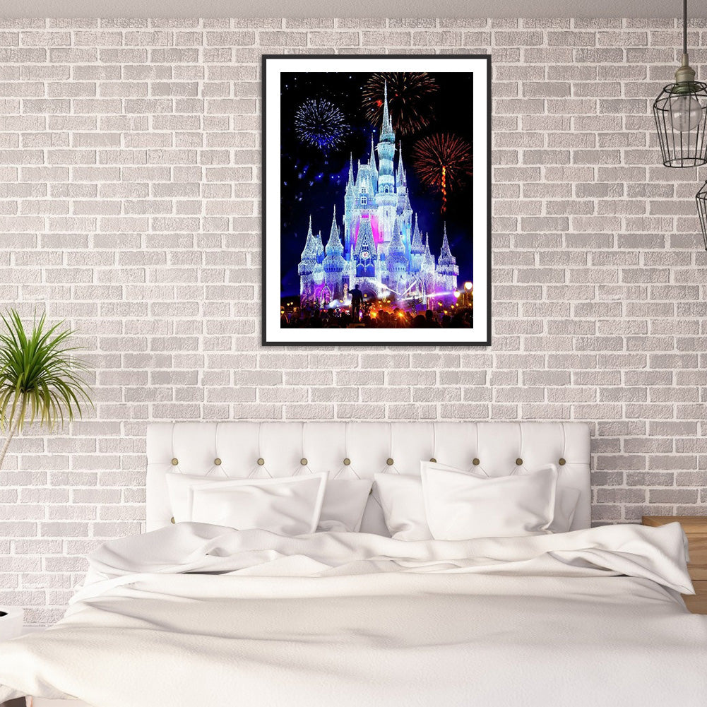 Fireworks Castle - Special Shaped Drill Diamond Painting 40*50CM