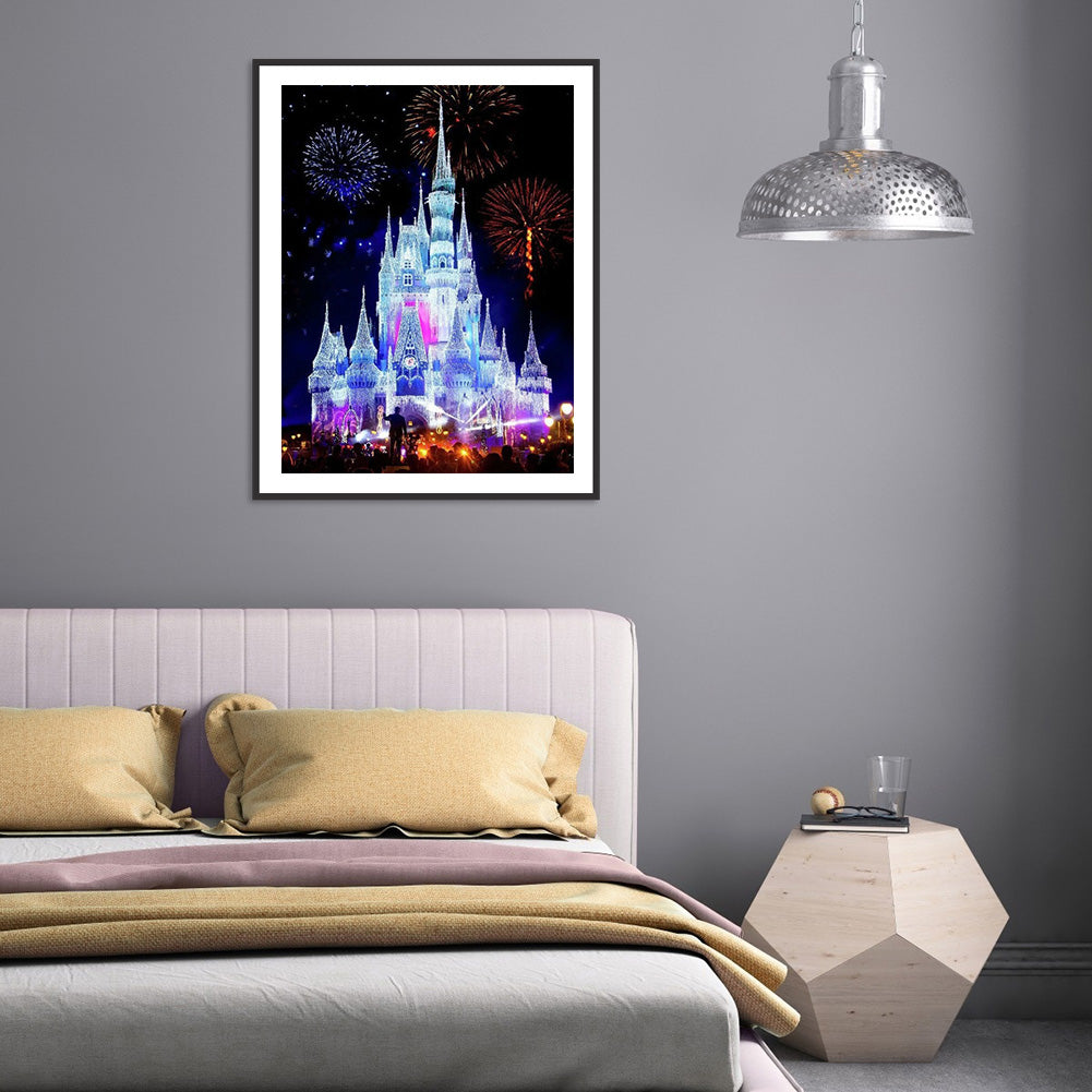 Fireworks Castle - Special Shaped Drill Diamond Painting 40*50CM