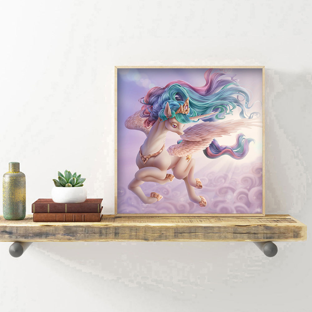 Rainbow Unicorn - Full Round Drill Diamond Painting 40*40CM