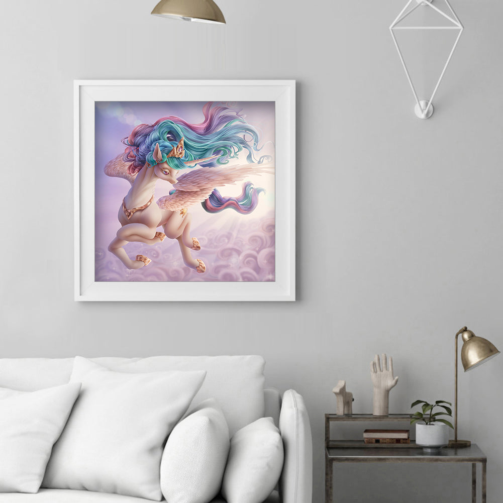 Rainbow Unicorn - Full Round Drill Diamond Painting 40*40CM