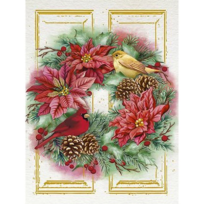 Christmas Wreath - Full Round Drill Diamond Painting 30*40CM