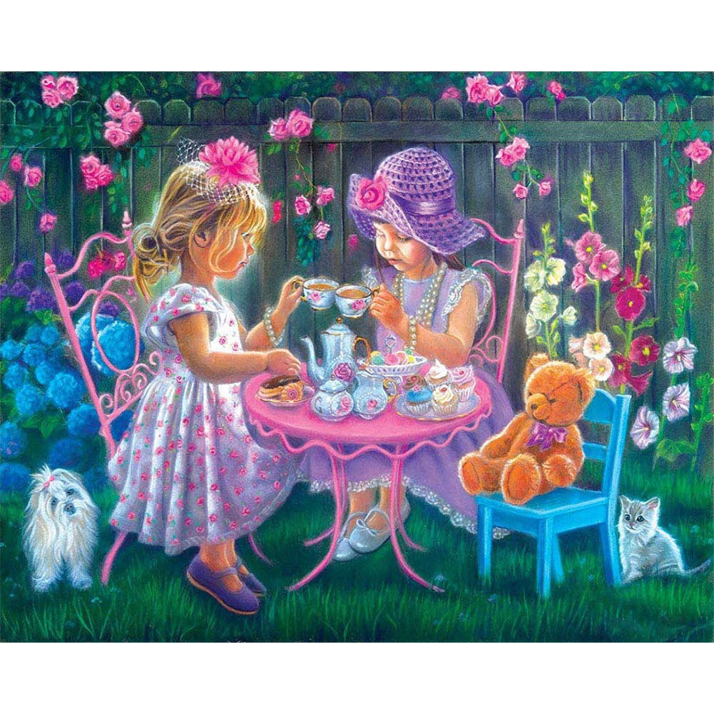 Sisters - Full Round Drill Diamond Painting 50*40CM