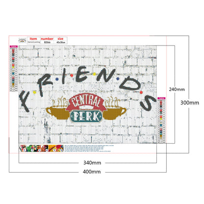 Letter Friend - Full Round Drill Diamond Painting 40*30CM