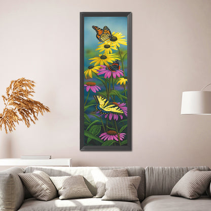 Butterfly Flower - Full Round Drill Diamond Painting 30*90CM