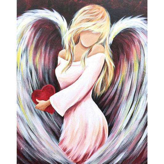 Heart Angel - Full Round Drill Diamond Painting 30*40CM