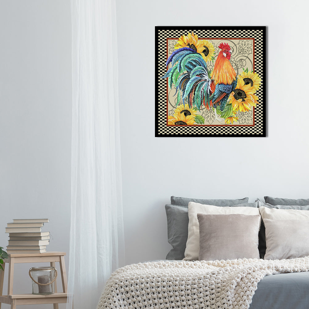 Rooster - Full Round Drill Diamond Painting 40*40CM