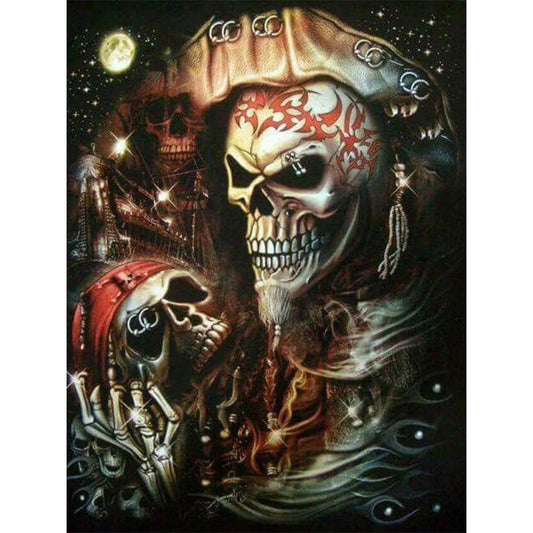 Skeleton Pirate - Full Round Drill Diamond Painting 30*40CM